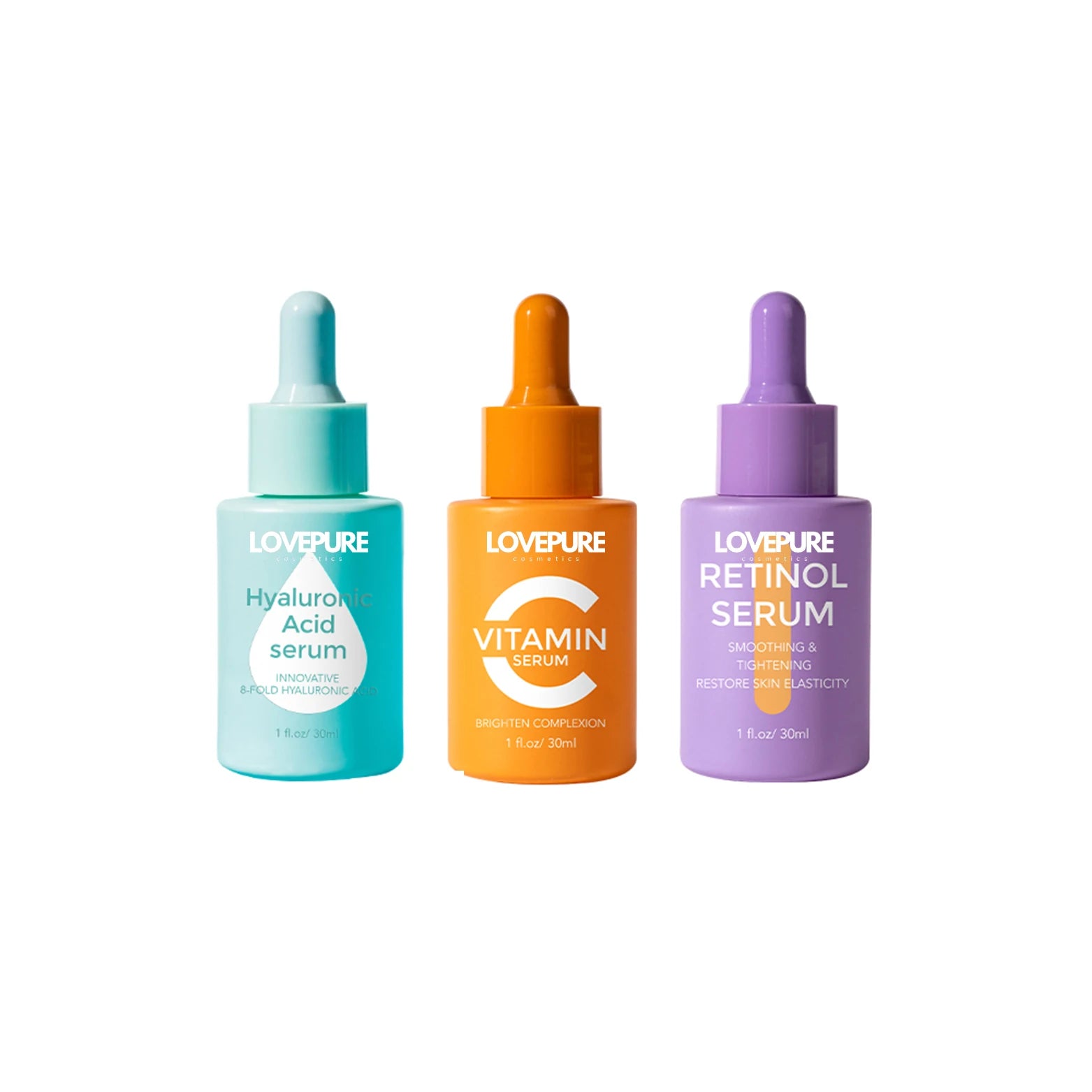 Private Label Natural Organic Whitening Vitamin C Serum Anti Dark Spot Hyaluronic Acid Facial Skin Care Serum
