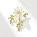 Jachon Custom Fine Jewelry Brooches Elegant Deep Sea Shell Daisy Brooch Luxury Brooches Women