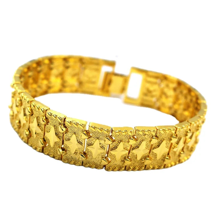 Dubai Jewelry Spot a Generation of European Coins South Africa Sikkim Jewelry Jewelry  Men's  Gold Plated Bracelet