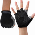 Custom logo Anti Slip Half Finger Fitness Gloves Wrist Protection Thickened Palm Cycling Gym Gloves