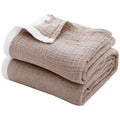 BLX Four-layer Cotton Home Textiles Gauze Summer Cool Quilt Blanket for Home Decor