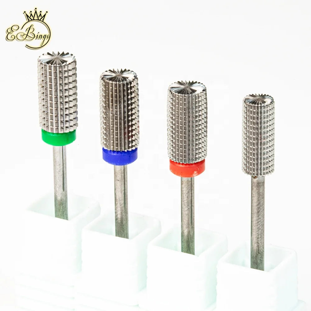 3 in 1 Two-Way 5.35/6.6mm Small Large Barrel Straight Cutting Safety Professional Carbide Efile Nail Bit Drill with End Cut