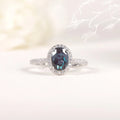 KH082 Abiding Manufacturer Custom Color Change Alexandrite Gemstone 925 Sterling Silver Wedding Rings