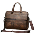 2023 Unique Design Fashion Handbag Business Briefcase for Men Top PU Leather Laptop Crossbody Bag Briefcase