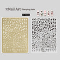 2025 New Super Large butterfly Flower Manicure Printing Steel Stamp Plates