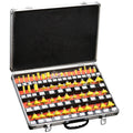 50 PCS 1/4 Shank Aluminum Case Wood Milling Cutter Trimming Machine Tool Slotting Cutter Set