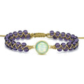 Natural Amethyst Stone Bracelet Double-layer Handwoven Round Gemstone Charm Beaded Bracelet Healing Anxiety for Women Jewelry