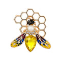 2025 Latest New Rhinestone Bee Brooch Channel Brooch Women