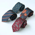 Male Business 7cm Work Stripe Vintage Suit Neck Tie Groom British Wedding Fashion Silk Suit Stripe Neck Ties