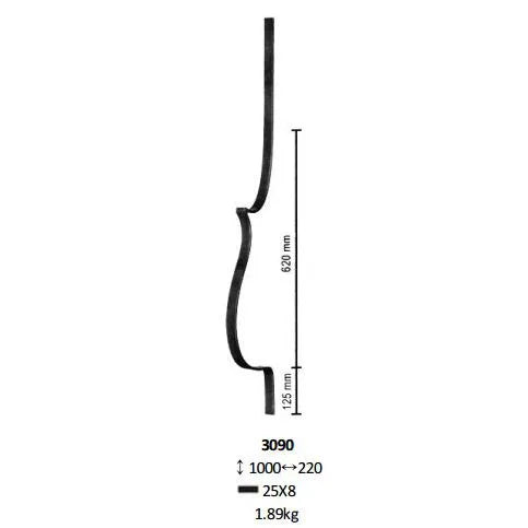 Ornamental Components Elements Wrought Iron Items  for Staircase Railing Handrail Balcony Balustrade Gate Fence Parts