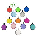 OKSILICONE Customized Logo Qr Code Silicone Pet Tags Silicone Circle Design Pet Tag Silicone Material ID Name Collar Pet Tag