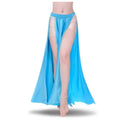 Belly Dance Costume Women Girls Festival Maxi Skirt Satin Dancing Skirts