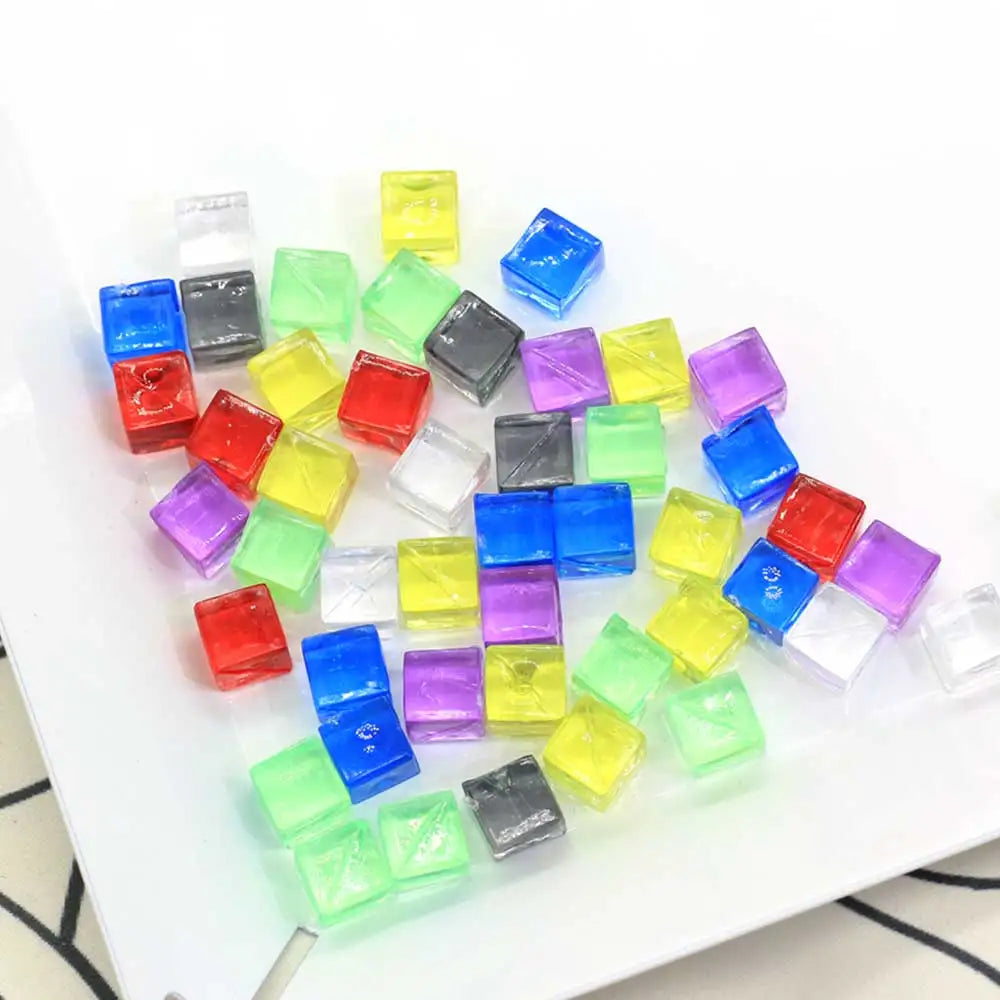 8mm Ice Cubes Reusable Artificial Clear Acrylic Cubes Whisky Drinks Display Photography Props Wedding Party Decor