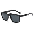 3053 Unisex Retro Sunglasses with Coffee Metal Square Frame Korean Style UV400 Polarized Sun Protection for Driving Pilot Style
