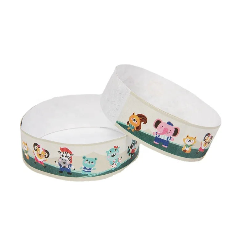 Custom Children Bracelet Tyvek Paper Safety Identification Wristbands for Kids