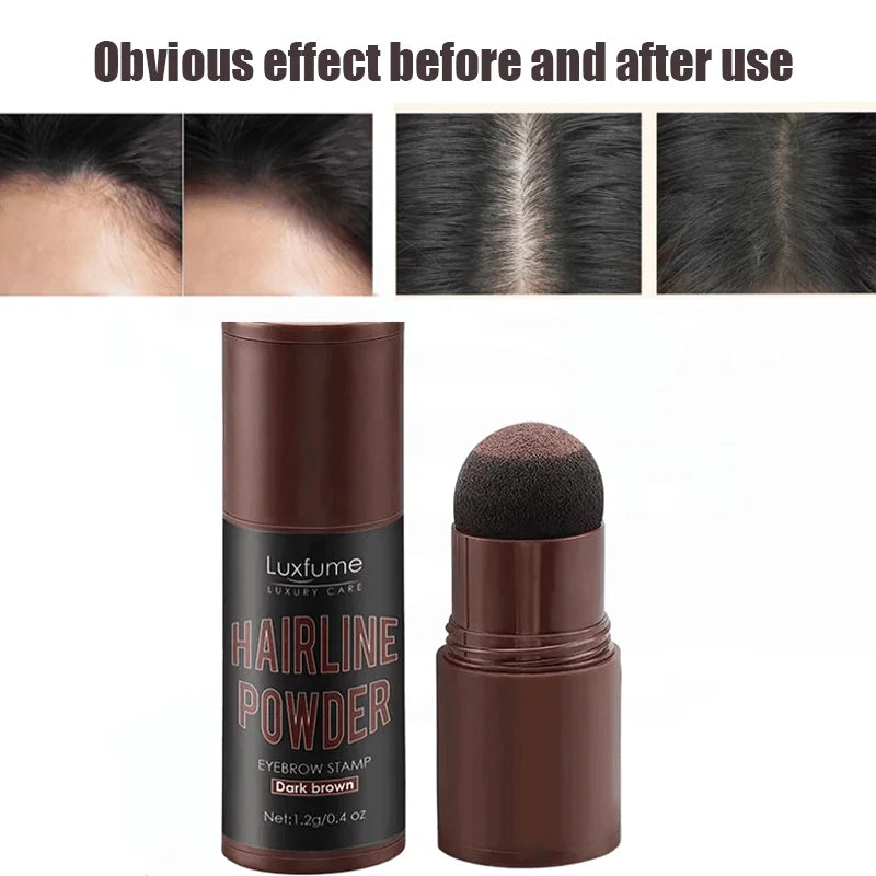 1.02 oz Private Label 3-Color 2-in-1 Hairline Powder Pen Sweat-Proof and Strong Hold Vegan and Herbals for Eyebrows