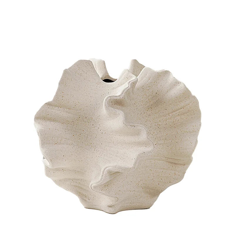 Elegant Small Ceramic Vase Handmade Modern Frosted Texture Contemporary Chinese for Indoor Home Decoration Wedding Transparent