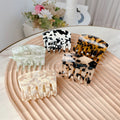 DOWELL 2022 New Fashion Hair Clips for Women Simple Geometric Clip Tortoiseshell Medium square Acetate Hair Claw Clip