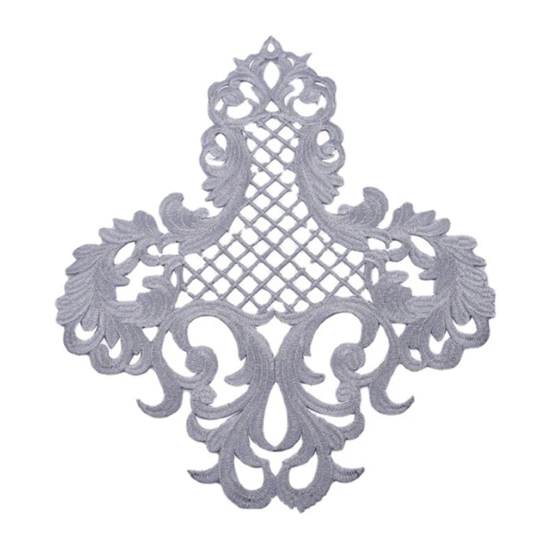 Gold Baroque Large Hot Press Iron on Metallic Trim Appliques Sticker Clothing Decoration Hot Melt Adhesive Garment Patches