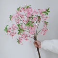 Faux Floral Art Display Artificial Silk Cherry Peach Blossom Flowers Branch for Home Event Wedding Decoration