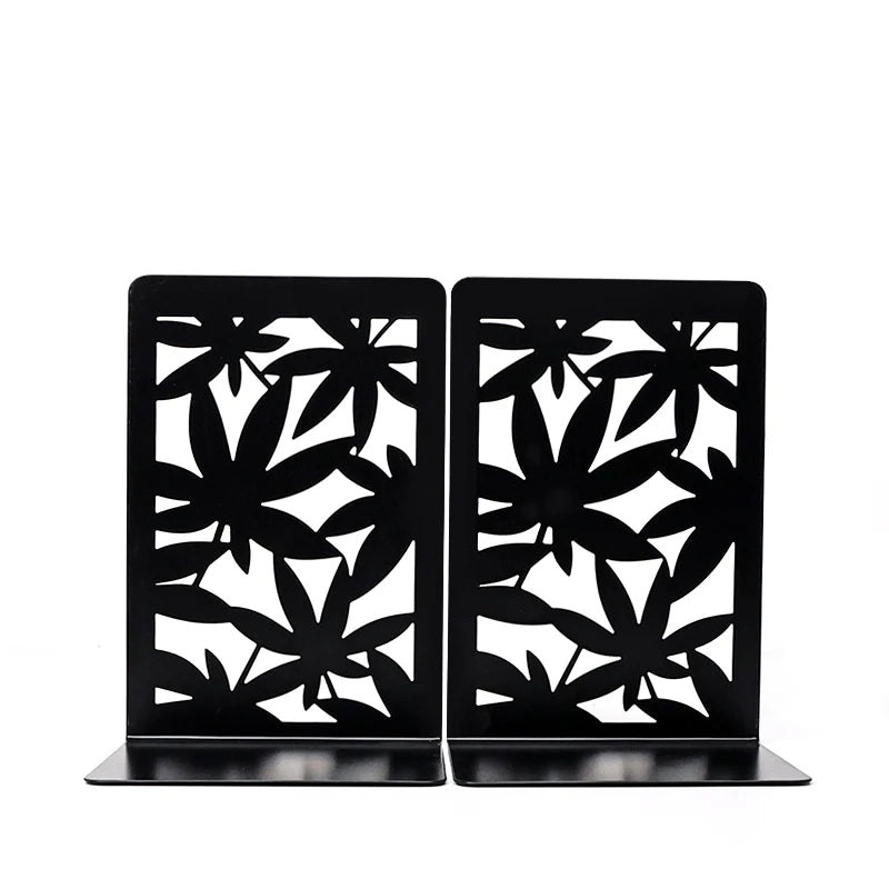 High Quality Adjustable Book Stand Black Coated Metal Laser Cut Portable Elegant Office Desk Decoration