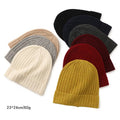 2025 Winter New Arrival Factory Price Cashmere Beanie Private Label Custom Soft Warm Common Striped Unisex Ribbed Knitted Hat