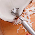 Stainless Steel Coconut Grater Scraper Egg Cream Yogurt Whisk Hand Mini Portable Blender Kitchen Gadget