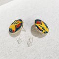 Popular Enamel Jewelry French Style Drop Oil Stud Earrings Gold Plated Little Prince Rose Flower Colorful Earrings for Girls