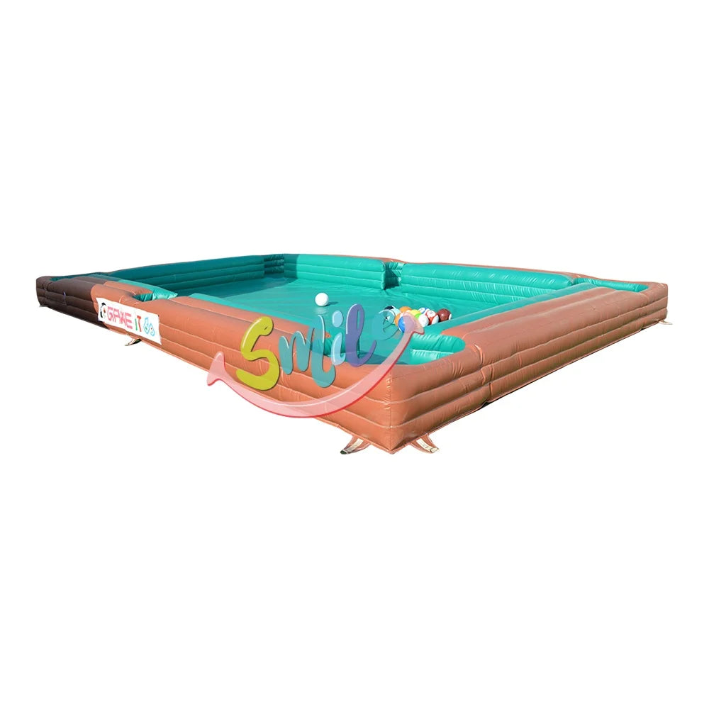 PVC Material Inflatable Human Pool Table Human Soccer Billiard Inflatable with Snooker Ball Inflatable Sports Games