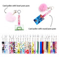 Sublimation Printing Card Grabber Keychains Promotional Acrylic Metal Key Chain for Card Puller