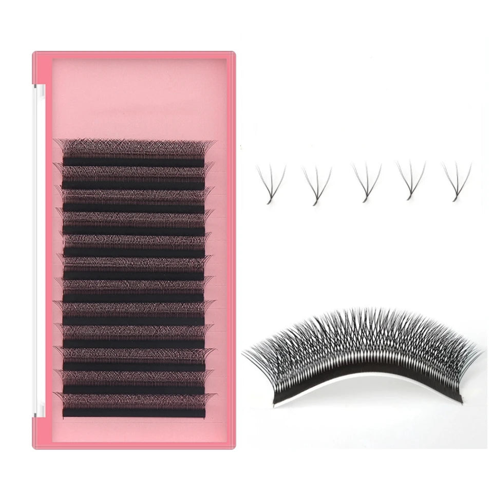 Custom Private Label 0.07 W V YY Shape Volume Eyelash Natural Lashes 5D W Shape Lashes Extension