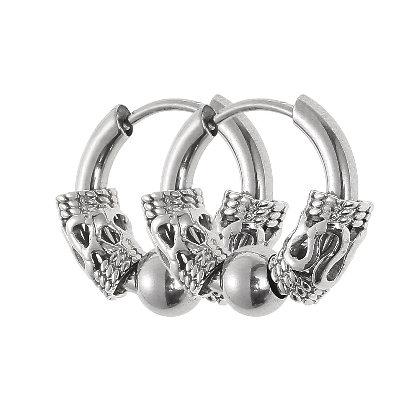 Souvenir Collection Silver Viking Jewelry Viking Decor PUNK Stainless Steel Earrings Earring Viking Jewelry