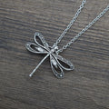 Cute Animal Charms Hollow Dragonfly Pendants Necklace for Women Gifts Jewelry