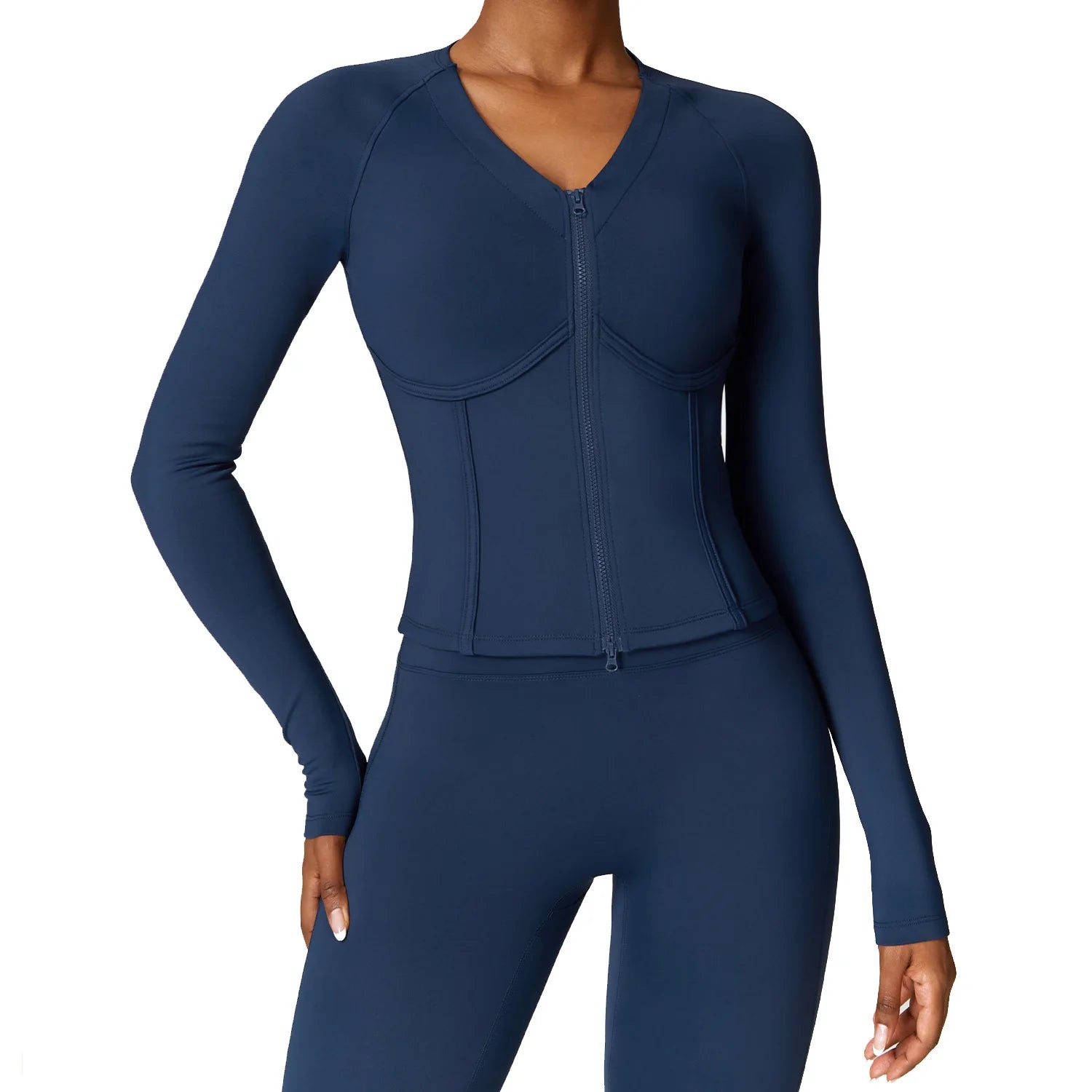 Custom logo Winter Warm Plush Long Sleeved Yoga Jacket Outdoor Running Plush Sports Jacket Women's Tight Fitness Top