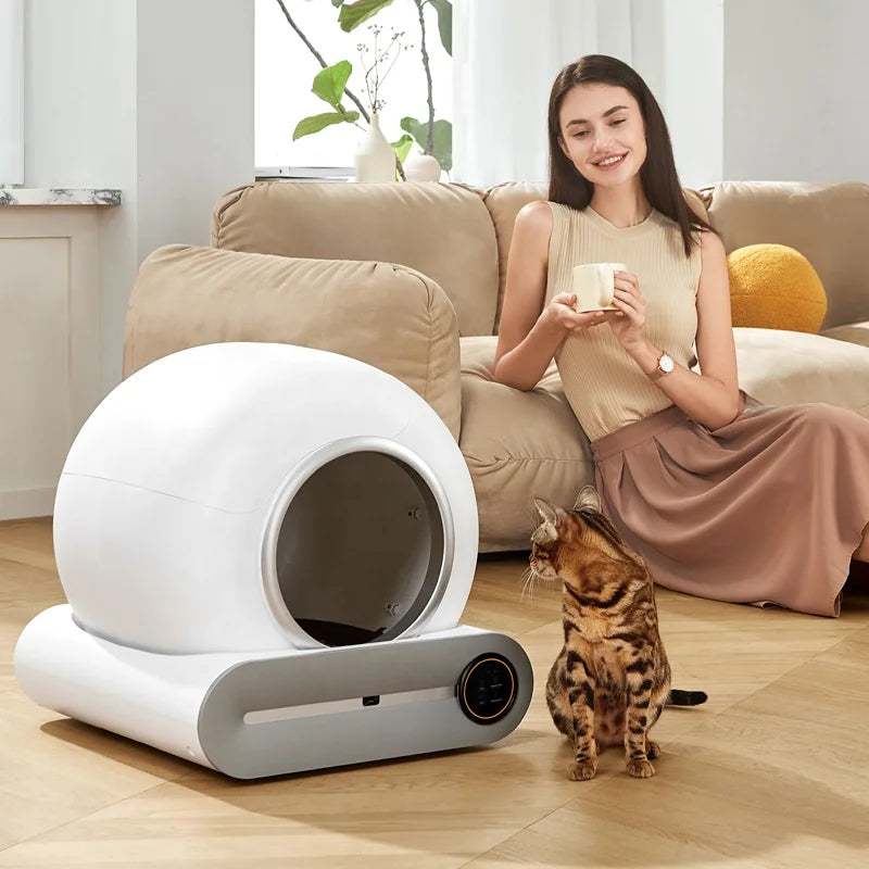Automatic Cat Toilet Self-cleaning Toilet Box Large Pet Smart Cat Litter Box App Control TUYA Auto Cat Litter Box