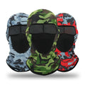 Summer Ice Silk Print Polyester Cycling Motorcycle Liner Breathable Camo Balaclava Full Face Cover Mesh Mask Hat