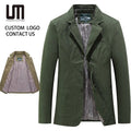 2025 Wholesale Men Jacket - Spring Autumn Business Casual Coat (Cotton Outdoor Suit Jacket Comfortable Blazer for Men)