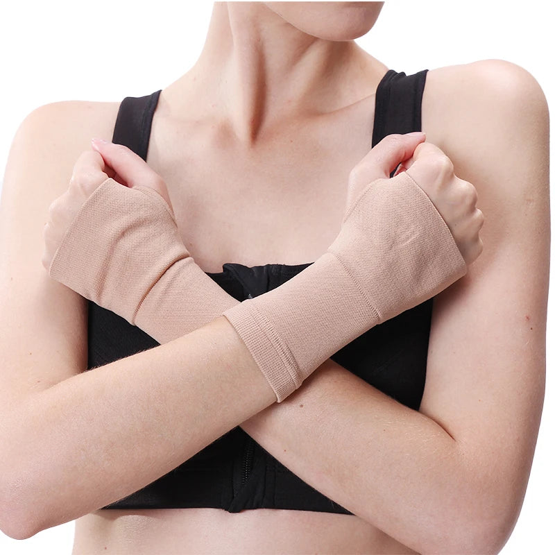 MOQ Stock Unisex Adjustable Non-Slip Breathable Hospital Graduated Compression Wrist Sleeve Anti-Arthritis/Joint/Tenosynovitis
