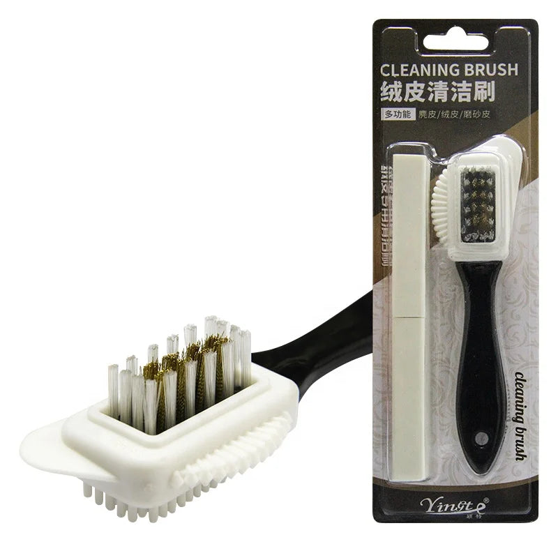 Factory Wholesale Custom Logo 3 in 1Nubuck Brush Suede Cleaning Brush With Suede Eraser