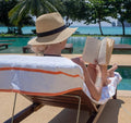 Beach Chair Covers Swimming Lounge Chair Towel Cover Beach Towels with Pillow Sun Lounger Cover with Side Storage Pockets