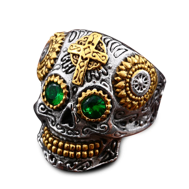 SS8-557R Steel Soldier Stainless Steel Punk Skull Fashion Jewelry Gift