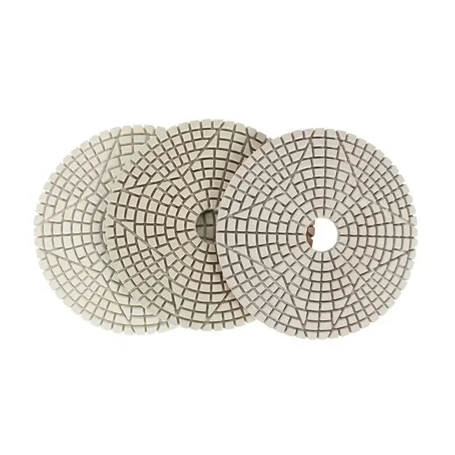 4" TRUE SHIN Resin-Bond Diamond Stone Polishing Tools 3-Step Polishing Pads for Marble Granite Quartz Dry/Wet Use OEM 2024