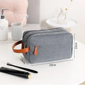 Customize Logo Men Fashion Large Size Polyester Cosmetic Zipper Vanity Pouch Organizer Makeup Bag