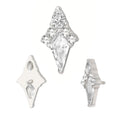 Labret Titanium CNC Set Kite CZ and Tear Drop CZ Combined Helix 16G Internally Threaded Lip Ring Top Jewelry