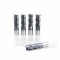 HRC55 Carbide End Mill 4-Flute Square Flat Milling Cutter AlTiN/TiCN Coated 10mm CNC Tools for Mold Tool and Stainless Steel