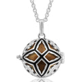 Merryshine Silver Plated Music Wishing Sounds Flower Bola Cage Pregnancy Necklace