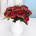 Factory Direct Mini 6 Heads Floral Peonies Bush Silk Artificial Flowers Peony Bouquet for Sale