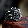 SS8-1083R New Design 316L Stainless Steel Skull Gathering Ring for Men Cool Biker Finger Ring Vintage Jewelry Dropshipping