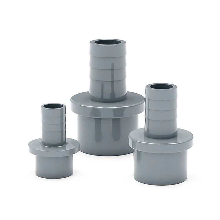 PVC Pagoda Outer Wire Straight Hose Connector Plastic Gray 6 Minutes 1 Inch 20 Turns 12 Changes _14_16_8_25_32