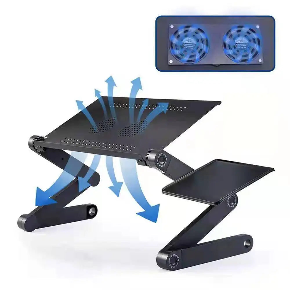 Ergonomic Portable Vertical Adjustable Raised Foldable Aluminum Laptop Stand Adjustable Dock Computer Desk Stainless Steel
